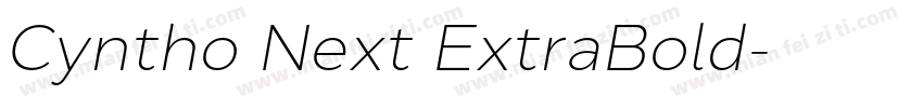 Cyntho Next ExtraBold字体转换
